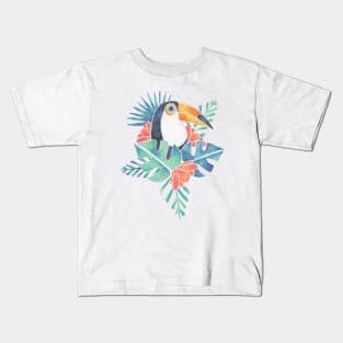 Watercolor Toucan Kids T-Shirt